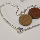 Upea Hopea sydän nilkkaketju Italy 925 - pikkukuva 3