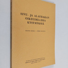 Reino Erma : Sivu- ja alaurakan oikeudellisia kysymyksiä - pikkukuva 1