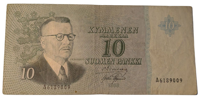 10 Markkaa 1963 ilman Litt A6189009