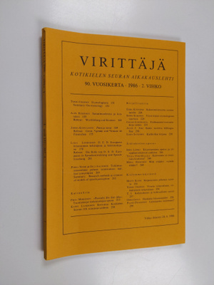 Virittäjä 2/1986