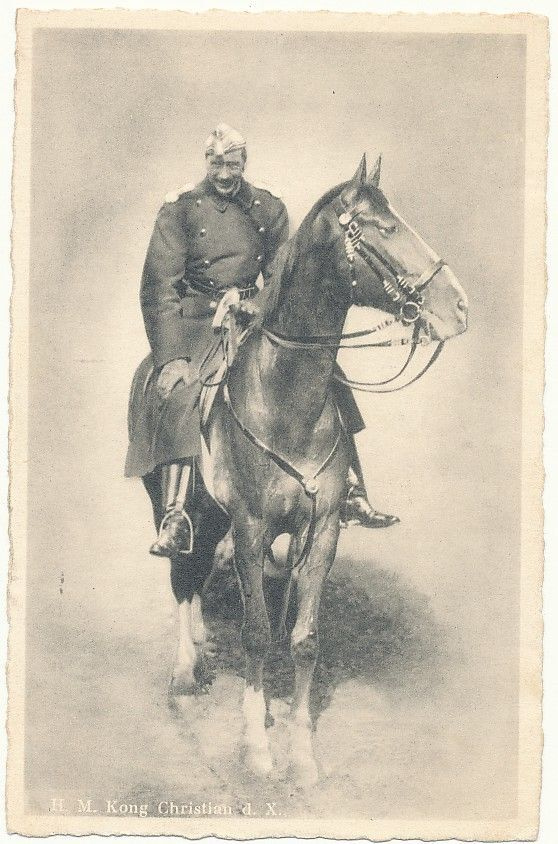 Tanskan Kuningas CHRISTIAN X - vanha kortti