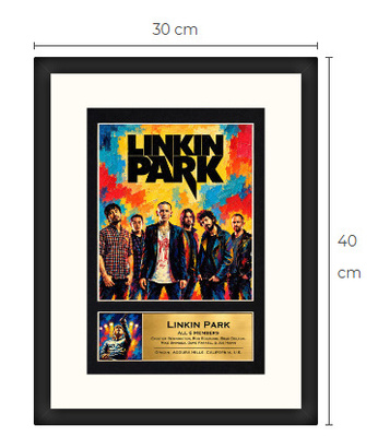 Uusi Linkin Park art print kehystetty 30 cm x 40 cm