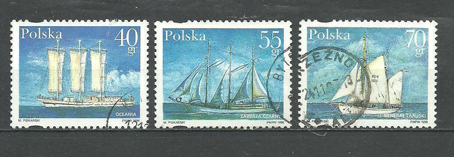 PURJELAIVAT laiva-aiheiset merkit PUOLA 1996 o