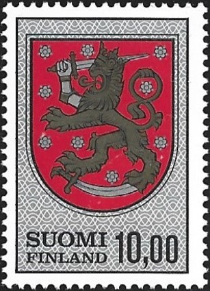 1974 Kuvamerkki Vaakuna 10,00 mk paperi ySL ** LaPe 743 c)