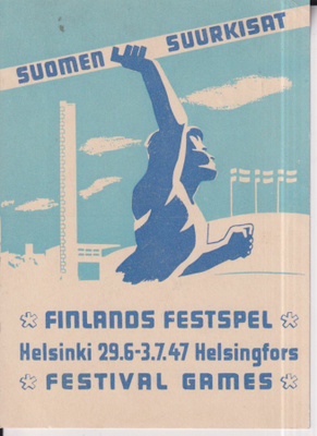 Helsinki , Suomen Suurkisat 1947 ,oo , e33