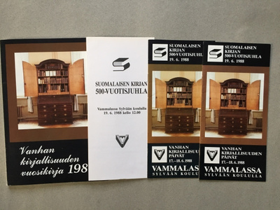 Vanhan kirjallisuuden vuosikirja sekä esiteitä, v. 1988