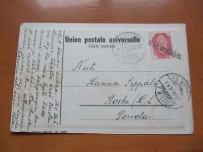 1906 Koitsanlahti rivil + Elisenvaara Parikkala - kortilla