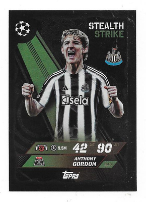 25-26 Topps Match Attax Stealth #446 Anthony Gordon , NU