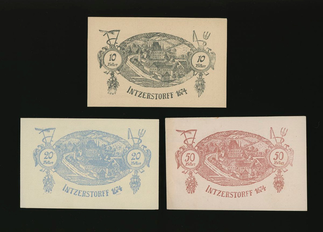 Itävalta 10, 20, 50, Heller, Inzersdorf 1920