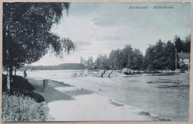 Sääksmäki Valkiakoski postikortti+negatiivi