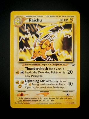 Pokemon kortti Raichu Neo Revelation rare