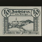 Saksa Notgeld 10 Pfennig, Zobten 25.10.1919 - pikkukuva 2