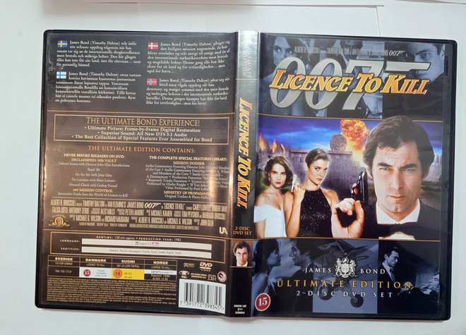 James Bond 007 Lupa Tappaa Licence to Kill DVD suomitext