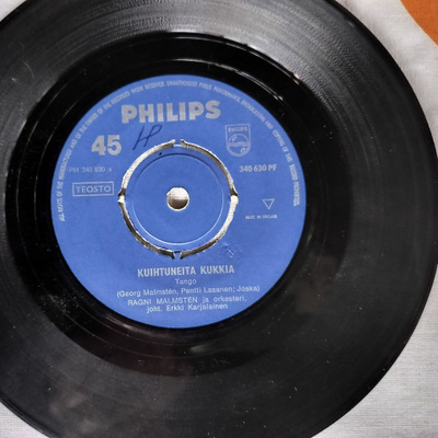 RAGNI MALMSTEN 7”Kuihtuneita kukkia/Muistojen tango, PHILIPS