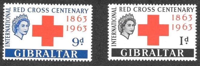 Gibraltar -  Punainen risti 1963 (Mic. 164-165) **