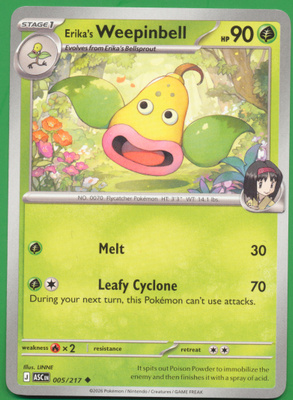 Pokémon Erika's Weepinbell (ASC 005)