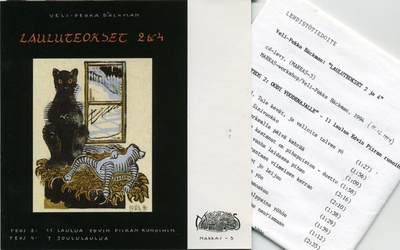 VELI-PEKKA BÄCKMAN Lauluteokset 2 & 4 - CD 1994 + promoliite