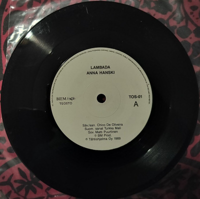 ANNA HANSKI 7”:Lambada/Instr.Lambada, TOS-01,v.1989