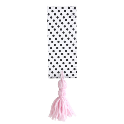 Kirjanmerkki mustavalkoinen pilkullinen