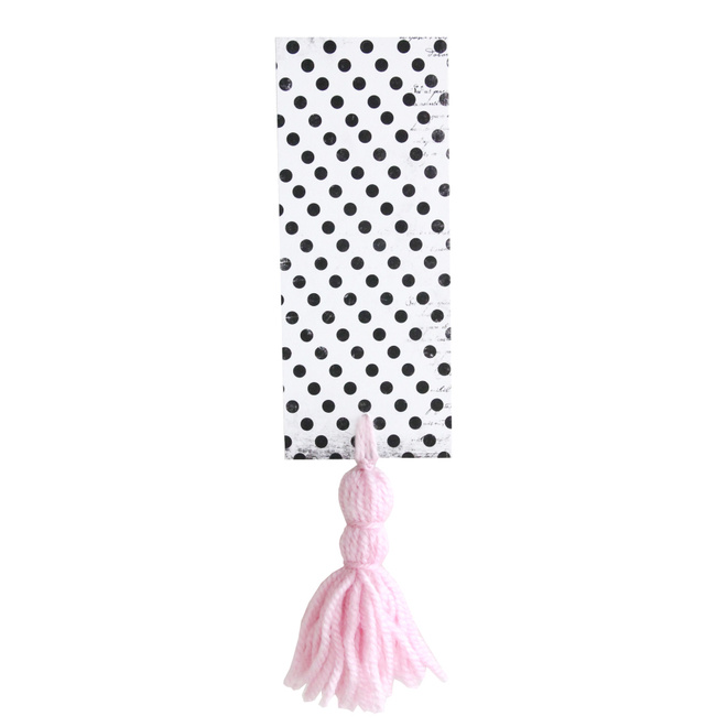 Kirjanmerkki mustavalkoinen pilkullinen
