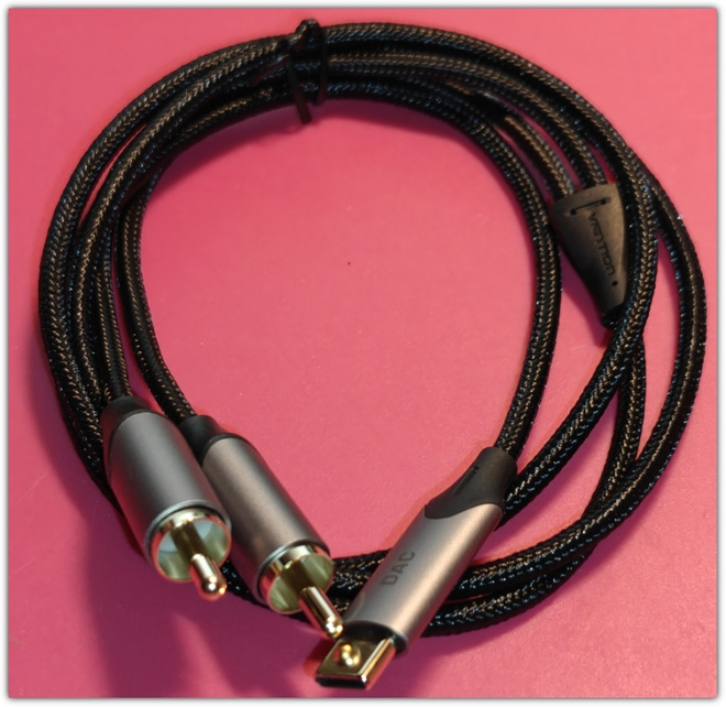 Vention USB C uros - 2 x RCA uros -kaapeli #30913