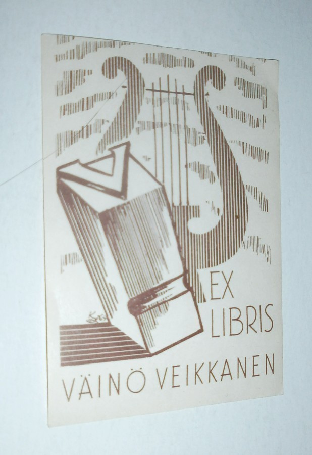 Ex Libris - Väinö Veikkanen, käyttämätön