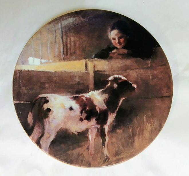 Arabia, Helene Schjerfbeck, Tyttö ja vasikka seinälautanen