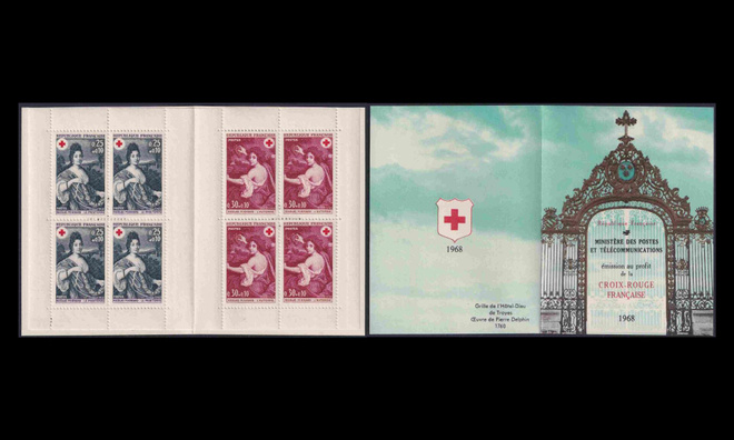 Ranska 1647-8MH ** Punainen Risti vihko (1968)
