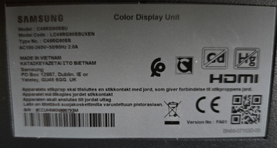 Samsung Odyssey C49RG90 49 monitori