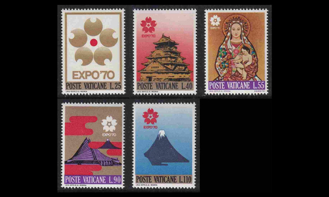 Vatikaani 556-60 ** Maailmannäyttely EXPO 70 Osaka (1970)