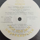 Folk festival at Newport 1960 VOL 2. LP PROMO AVRS 9129 - pikkukuva 2