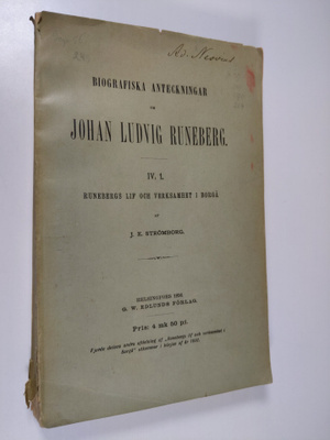 J.e Strömborg : Biografiska anteckningar om johan Ludvig ...