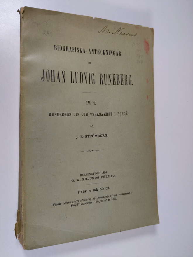 J.e Strömborg : Biografiska anteckningar om johan Ludvig ...