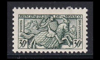 Monaco 447 * Käyntikorttipostimerkki 30 Fr (1951)