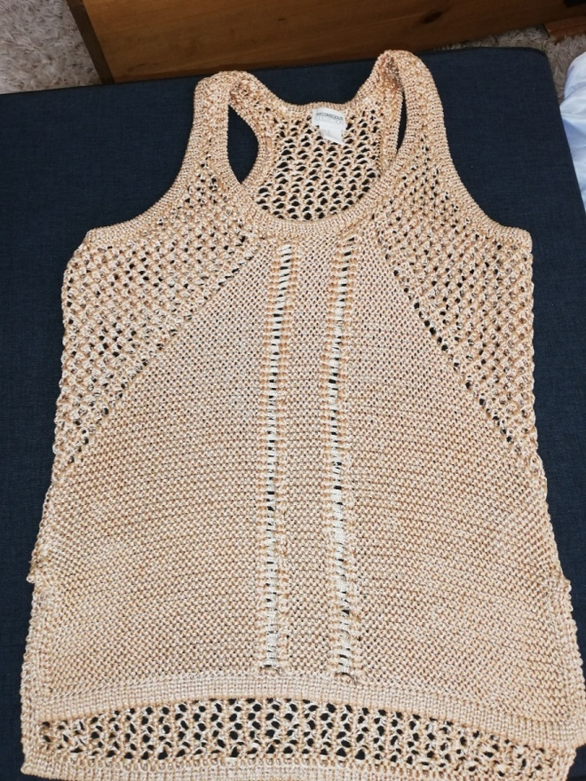 H&M conscious collection kullanvärinen reikätoppi,k.XS/S