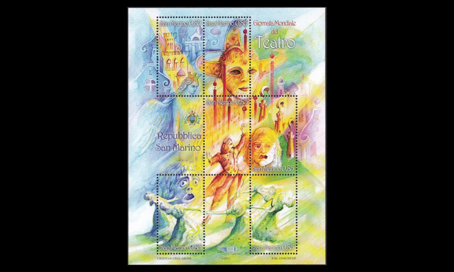 San Marino 2486-91BL53 ** Maailman teatteripäivä (2011)