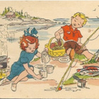 kortti **  Kalastus - erilaisia vanhoja taidekortteja - pikkukuva 2
