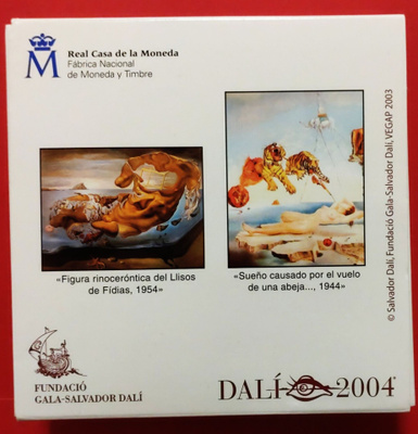 Espanja, 50 € 2004, Salvador Dali 5 unssin hopea raha.