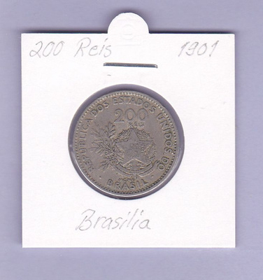 Brasilia 200 Reis v.1901 KM#504