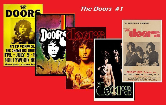 THE DOORS --- julistesetti 5kpl --- 21cm x 30cm #1
