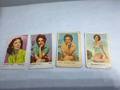 Keräilykortteja Elizabeth Taylor, 4 kpl