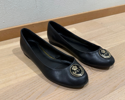 Ralph Lauren mustat nahkaiset ballerinat 5,5