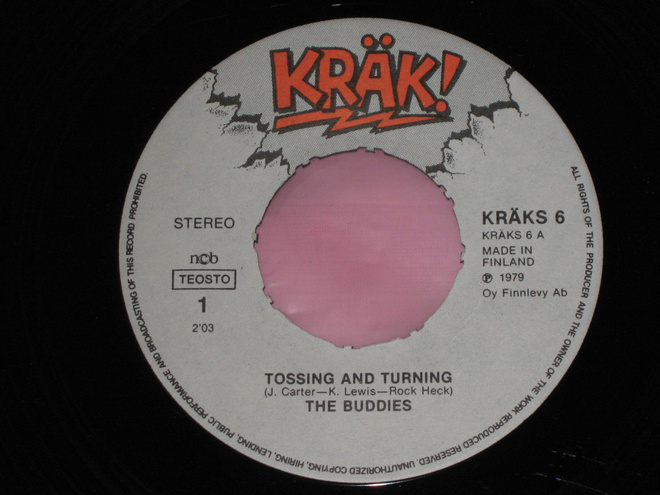 7" BUDDIES - Tossing and Turning - single 1979 beat EX