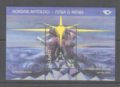 Åland 2004 Nordisk Mytologi Bl. postituoreena.
