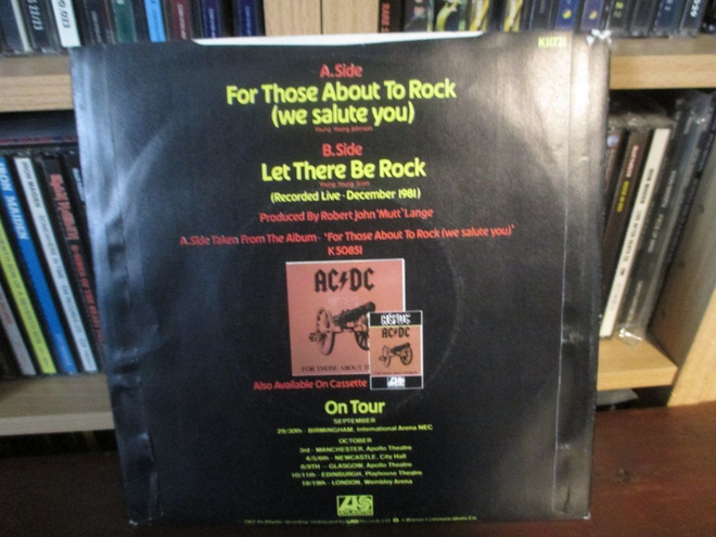 AC/DC:FOR THOSE ABOUT TO ROCK/WE SALUTE YOU 7"