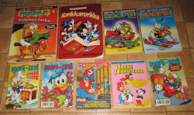Walt Disney albumit ja sarjikset 9 kpl:n paketti sarjakuvat