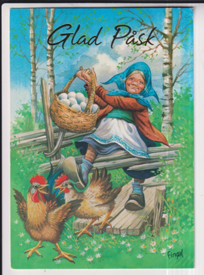 Fingal, Glad Påsk. Akka aidalla. kukko. kana. munat e21