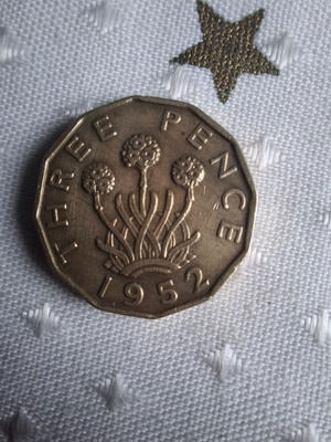 1952 three pence