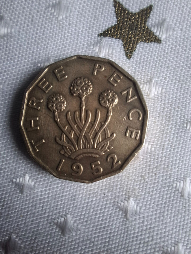 1952 three pence