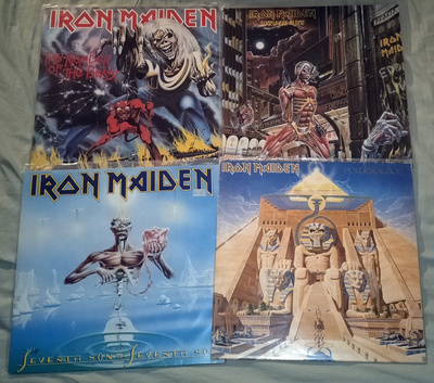Iron Maiden vinyylipaketti 4 kpl LP-levyjä